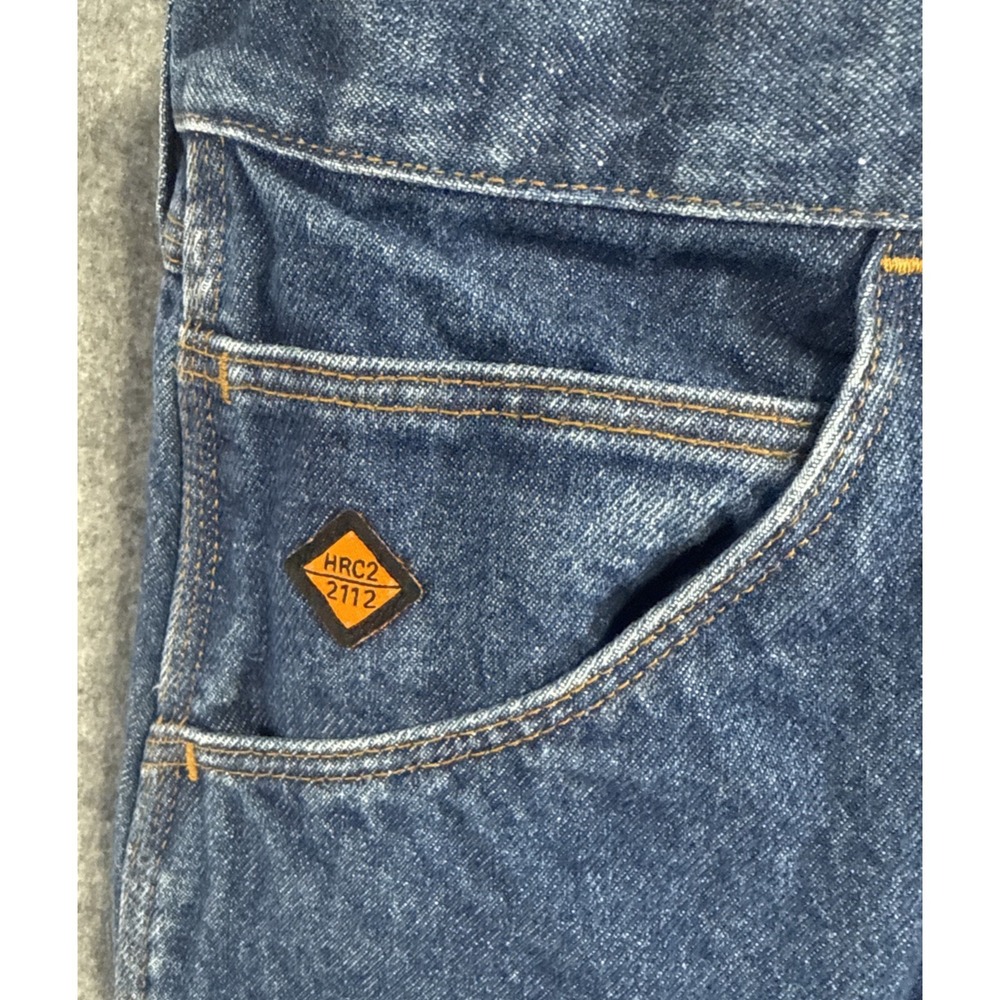 Wrangler FR Riggs Workwear Jeans Mens 34x30 Blue Flame Resistant Denim FR3W050 - Picture 9 of 11